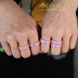 Double Row Pink Eternity Ring Engagement Rings