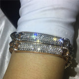 White Gold / Yellow Filled Mens Bracelet