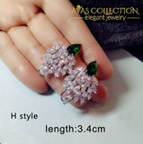 Luxury Green Stone Earrings Collection Drop