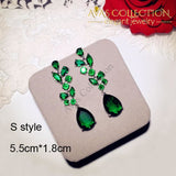 Luxury Green Stone Earrings Collection Drop