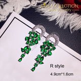 Luxury Green Stone Earrings Collection Drop