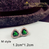 Luxury Green Stone Earrings Collection Drop