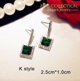 Luxury Green Stone Earrings Collection Drop