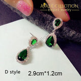 Luxury Green Stone Earrings Collection Drop