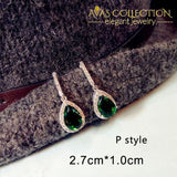 Luxury Green Stone Earrings Collection Drop