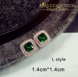 Luxury Green Stone Earrings Collection Drop