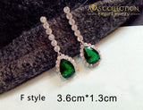 Luxury Green Stone Earrings Collection Drop