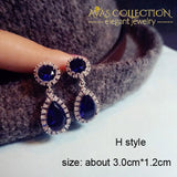 Luxury Royal Blue Earrings Collection Drop