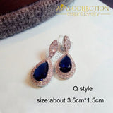 Luxury Royal Blue Earrings Collection Drop