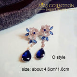Luxury Royal Blue Earrings Collection Drop
