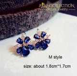 Luxury Royal Blue Earrings Collection Drop