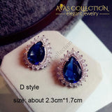 Luxury Royal Blue Earrings Collection Drop