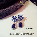 Luxury Royal Blue Earrings Collection Drop