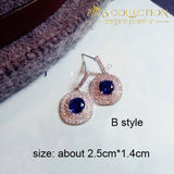 Luxury Royal Blue Earrings Collection Drop
