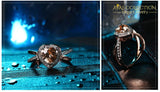 Champagne Heart Rose Gold Finish Ring - Avas Collection