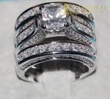 Princess Cut 3 In 1 Ring Set Rings