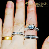 Princess Cut 3 In 1 Ring Set Rings