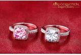 New Arrival Solid 925 Sterling Silver Ring / Simulated Diamonds Engagement Rings
