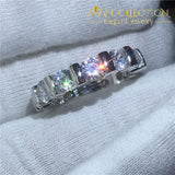 Handmade 5Mm 10K White Gold Filled Eternity Band Engagement Rings