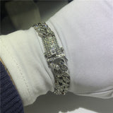 Iced Out  Bracelet Cuban Link Chain Miami Bracelet