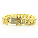 Iced Out  Bracelet Cuban Link Chain Miami Bracelet