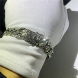 Iced Out  Bracelet Cuban Link Chain Miami Bracelet