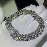 Iced Out  Bracelet Cuban Link Chain Miami Bracelet