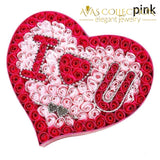 I Love You Heart-Shaped Flower Box Artificial & Dried Flowers