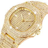 2019 Luxury Design Quartz Diamond Watch For Men Iced Out Gold 1 5 Watches