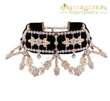 Crystal/ Rhinestone Choker Necklace - Avas Collection