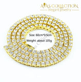 1 Row Rhinestones Hip-Hop 24Inch Necklace Pendants
