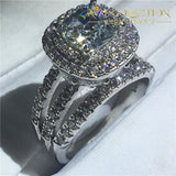 Luxury White Gold Filled Engagement Ring Rings