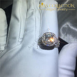 Luxury White Gold Filled Engagement Ring Rings