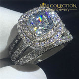 Luxury White Gold Filled Engagement Ring 6 Rings