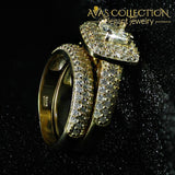 Luxury Bold Wedding Ring Engagement Simulated Diamonds Rings