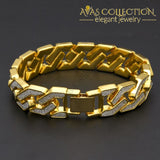 Iced Out Watch & Bracelet Square Necklace Combo Set Jewelry Sets