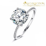 Round Cut 14k Yellow Gold/ 18k White Gold Filled/ 925 Engagement Ring/Promise Ring/ Anniversary - Avas Collection