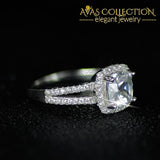 Solid 925 Sterling Silver Ring/ Rose Gold Engagement Ring Rings