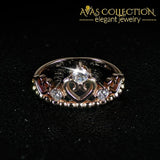 Crown Ring set for Women Rose Gold Filled - Avas Collection