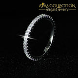 Solid 925 Sterling Silver Eternity Ring Band Wedding Bands