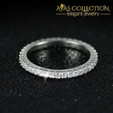 Solid 925 Sterling Silver Eternity Ring Band Wedding Bands