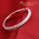 Solid 925 Sterling Silver Eternity Ring Band Wedding Bands