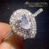 Luxury Pear Cut Promise Ring/ Anniversary Ring Wedding Bands