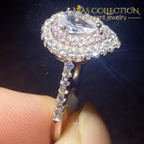 Luxury Pear Cut Promise Ring/ Anniversary Ring Wedding Bands