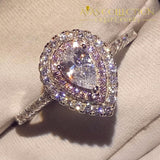 Luxury Pear Cut Promise Ring/ Anniversary Ring Wedding Bands