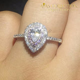 Luxury Pear Cut Promise Ring/ Anniversary Ring Wedding Bands