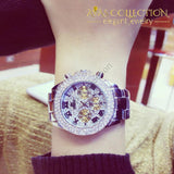 Crystal Quartz Women's Watch Silver/ Gold - Avas Collection