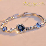 Crystal Heart Bracelet/ Avas Collection Charm Bracelets