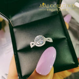 Solid 925 Sterling Silver 3 Carat Twisted Engagement Ring Rings