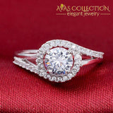 925 Sterling Silver Womens Ring Simulated Diamonds/ Cocktail Engagement Rings